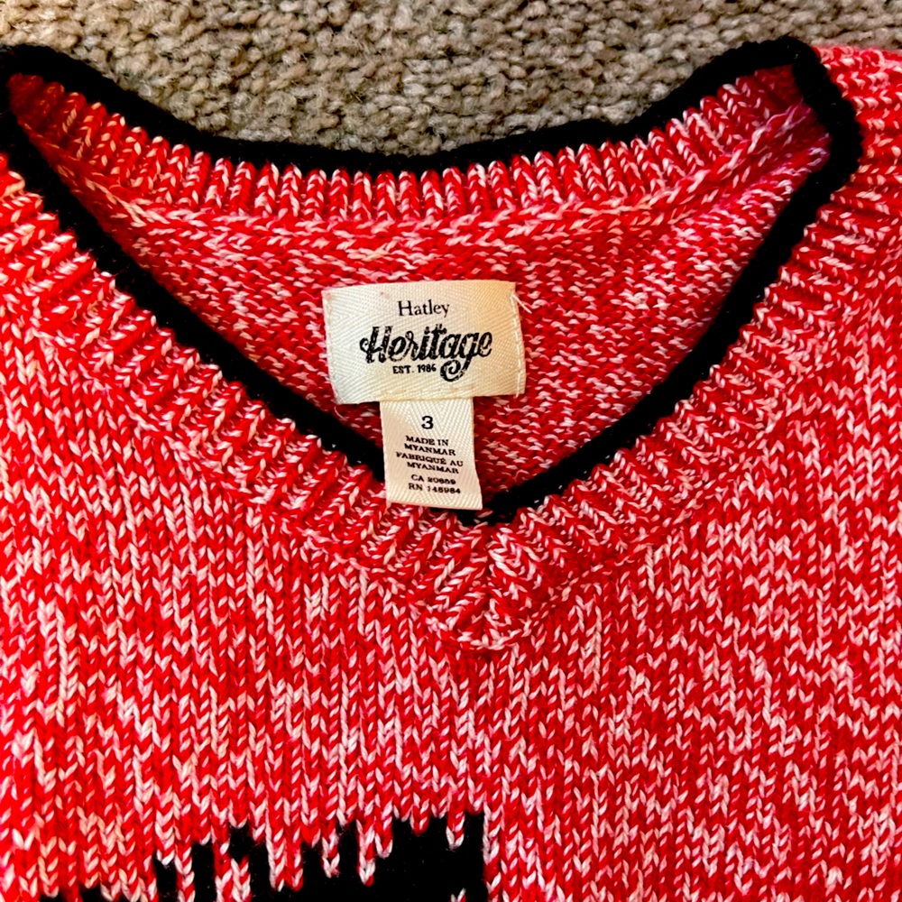 Hatley Heritage collection Moose Sweater Size 3T